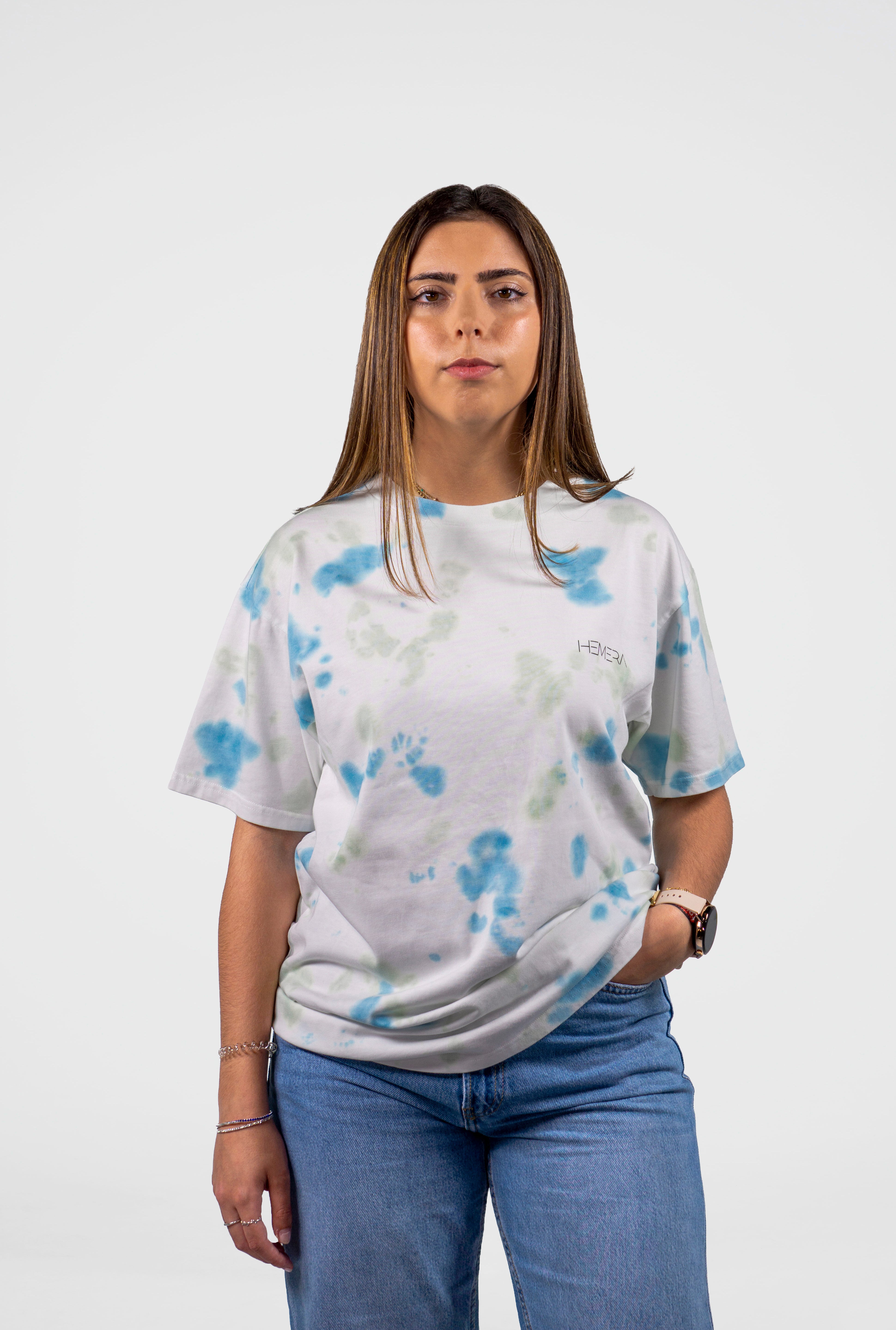 Camiseta con efecto tie-dye